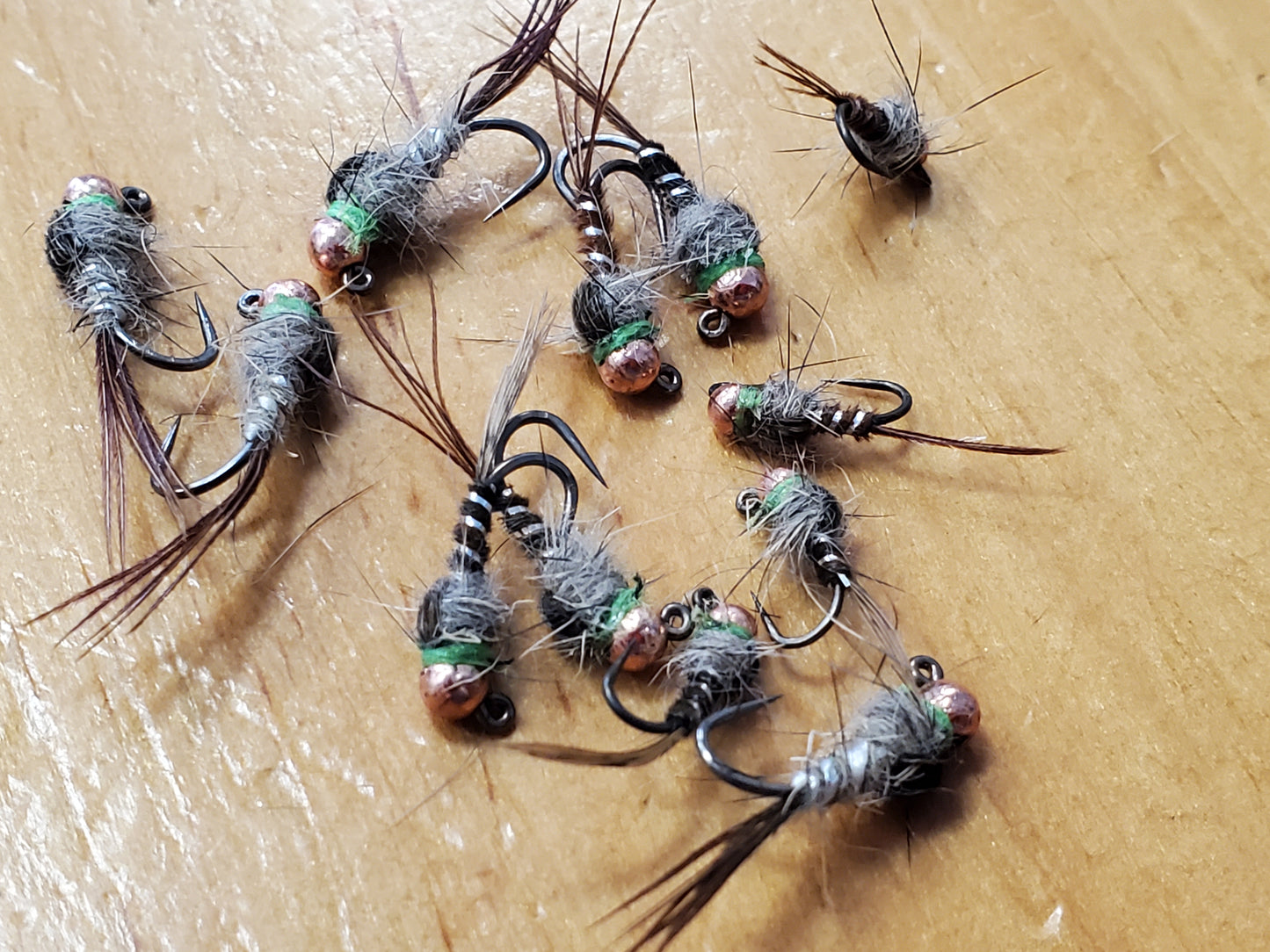 Tungsten Trout Jig Selection 12 Green Hot Spot