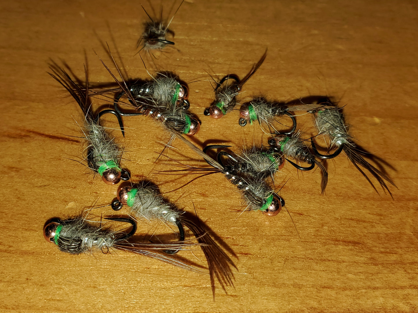 Tungsten Trout Jig Selection 12 Green Hot Spot