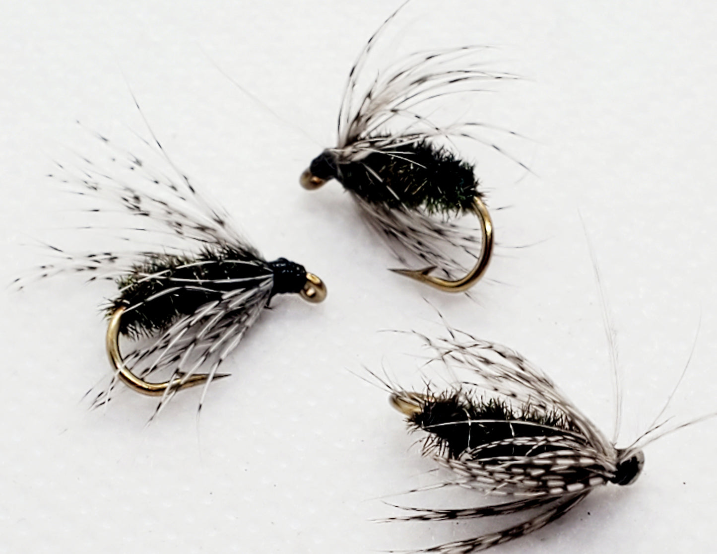 Soft Hackle Flies #12, 4 Colors, Partrige and Orange