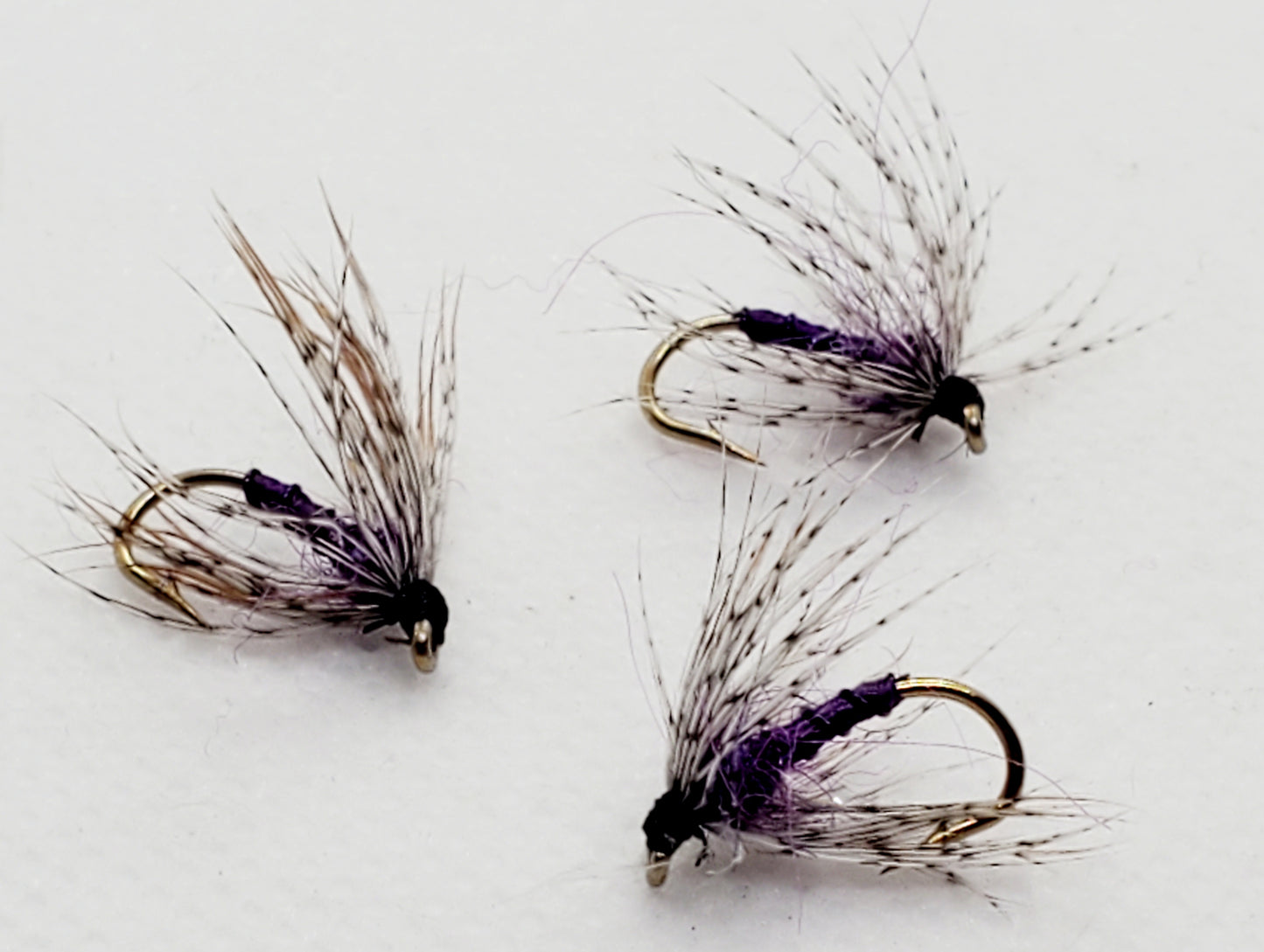 Soft Hackle Flies #12, 4 Colors, Partrige and Orange