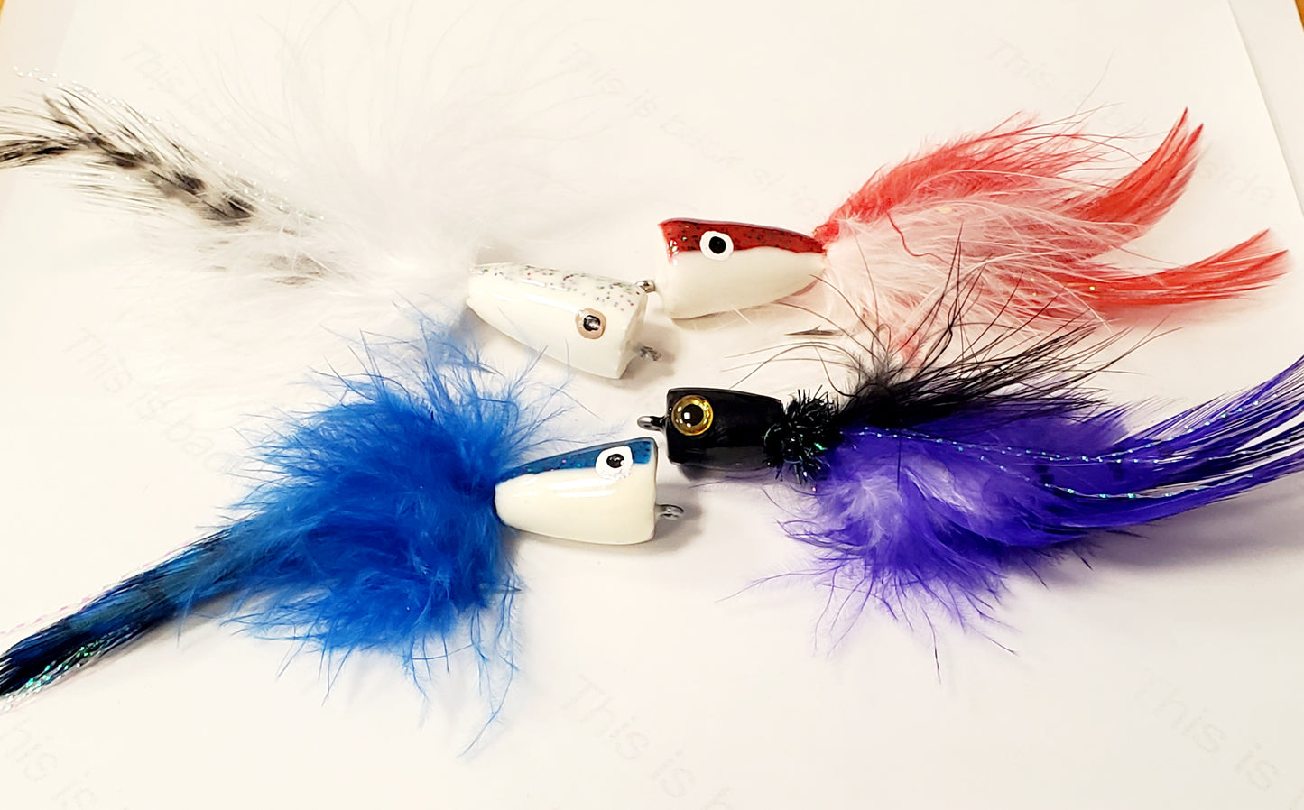 Salt Water Poppers, Bass Popper #2/0, Salt water Popper, Poppers, Popper Fly