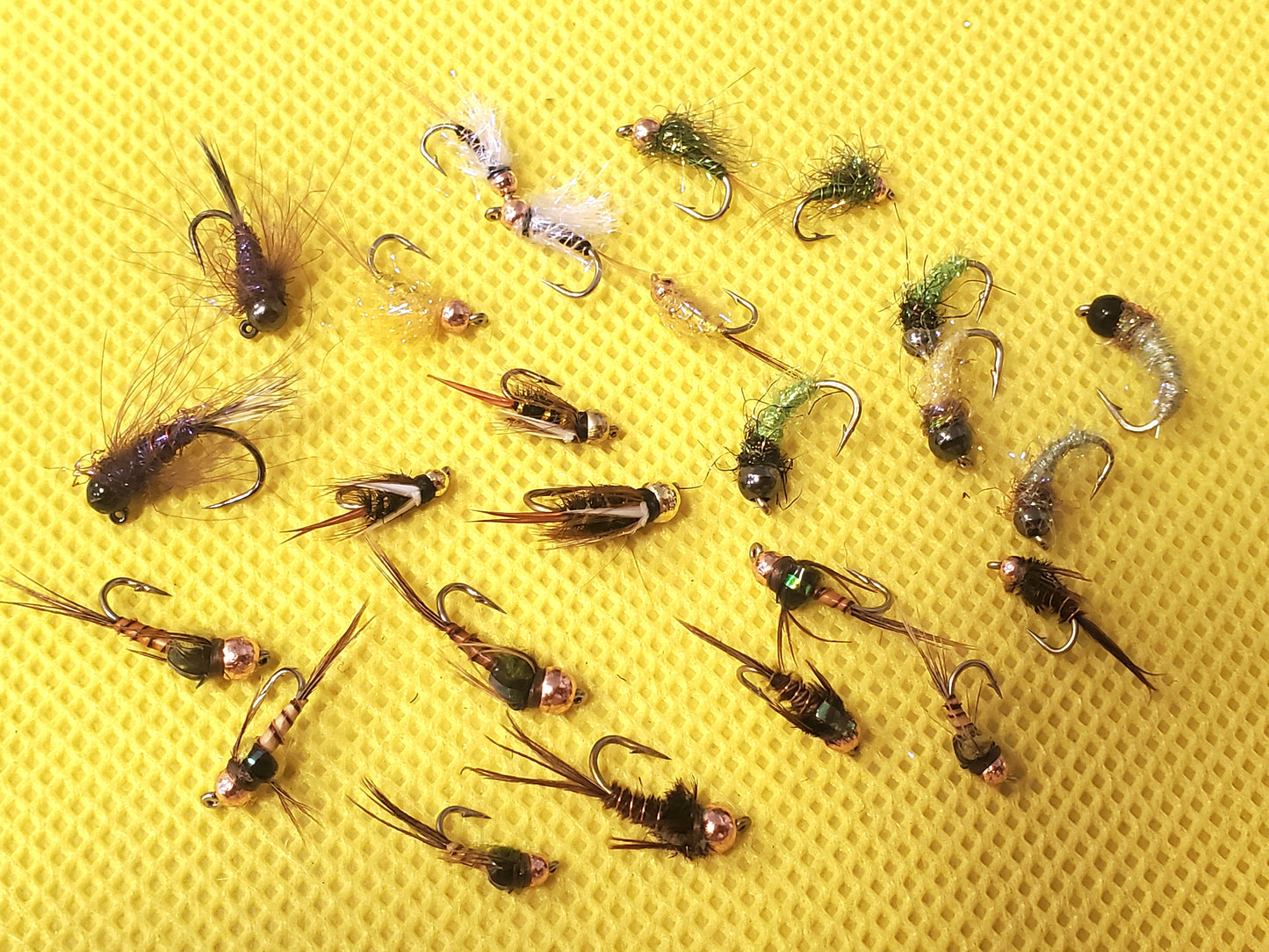 25 Tungsten Bead Head Nymphs, Tungsten Bead Trout Nymph Selection, , 25 BH Nymphs