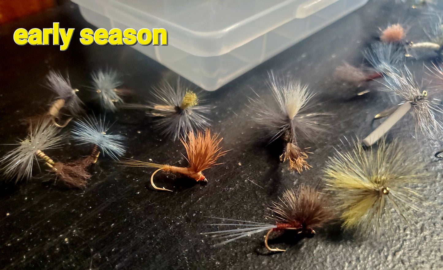 43 Trout Dry Fly Selection, Capt. Ken's Upper Delaware Dry Fly Selection, Trout Fly Selection