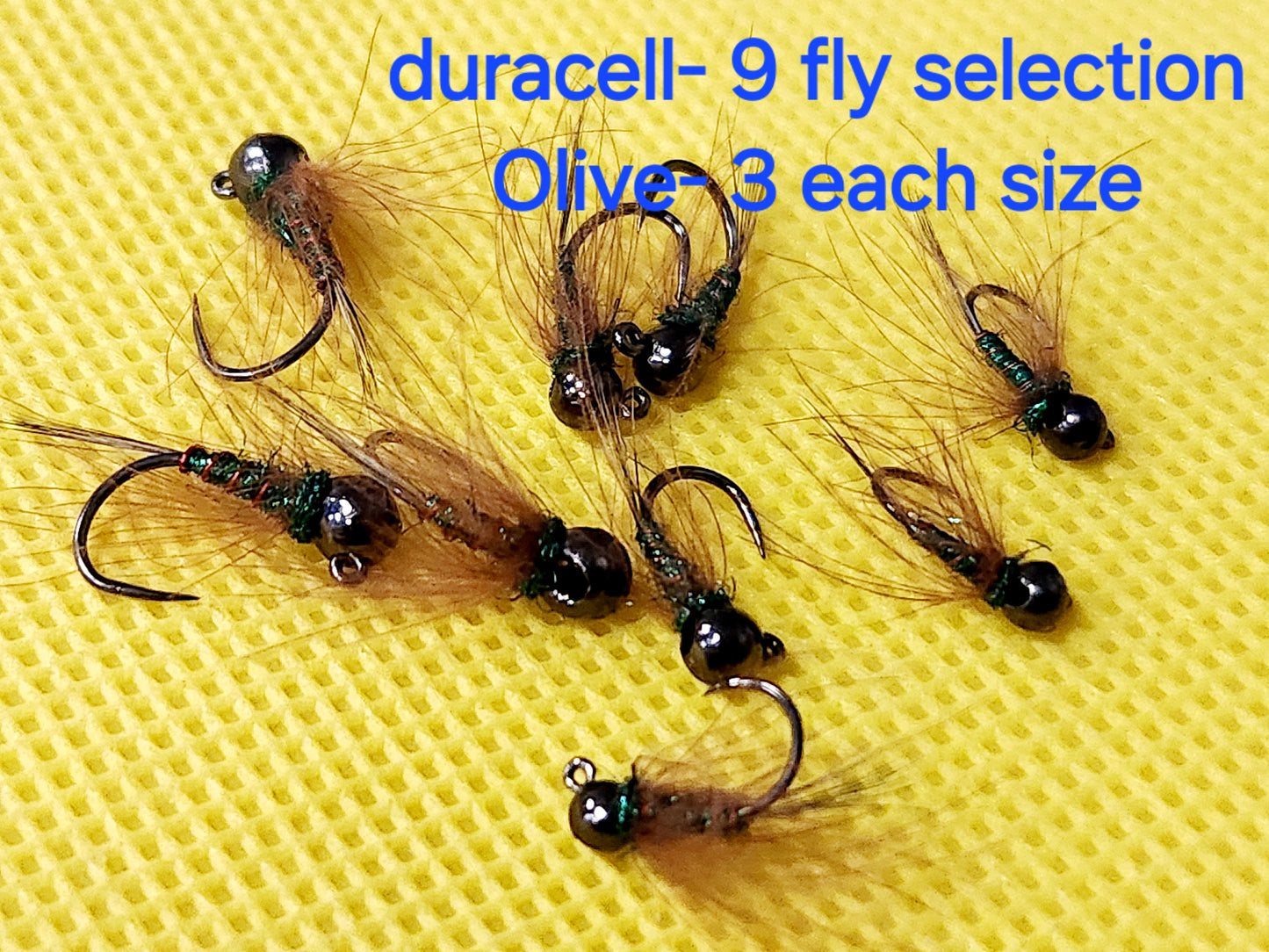 Duracell Jig Fly, Tungsten Bead Head Duracell Trout Fly, 3 colors,#14, #16, #18