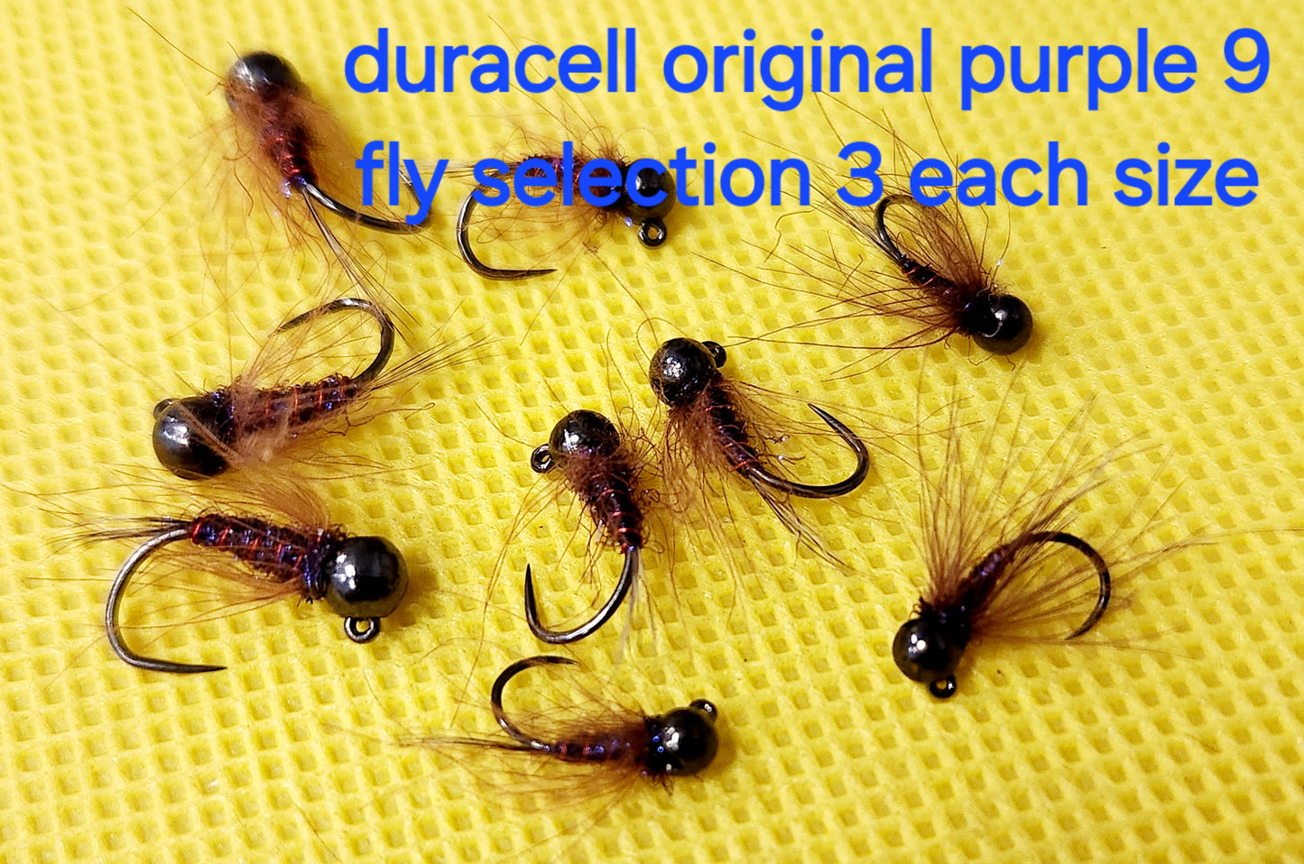 Duracell Jig Fly, Tungsten Bead Head Duracell Trout Fly, 3 colors,#14, #16, #18