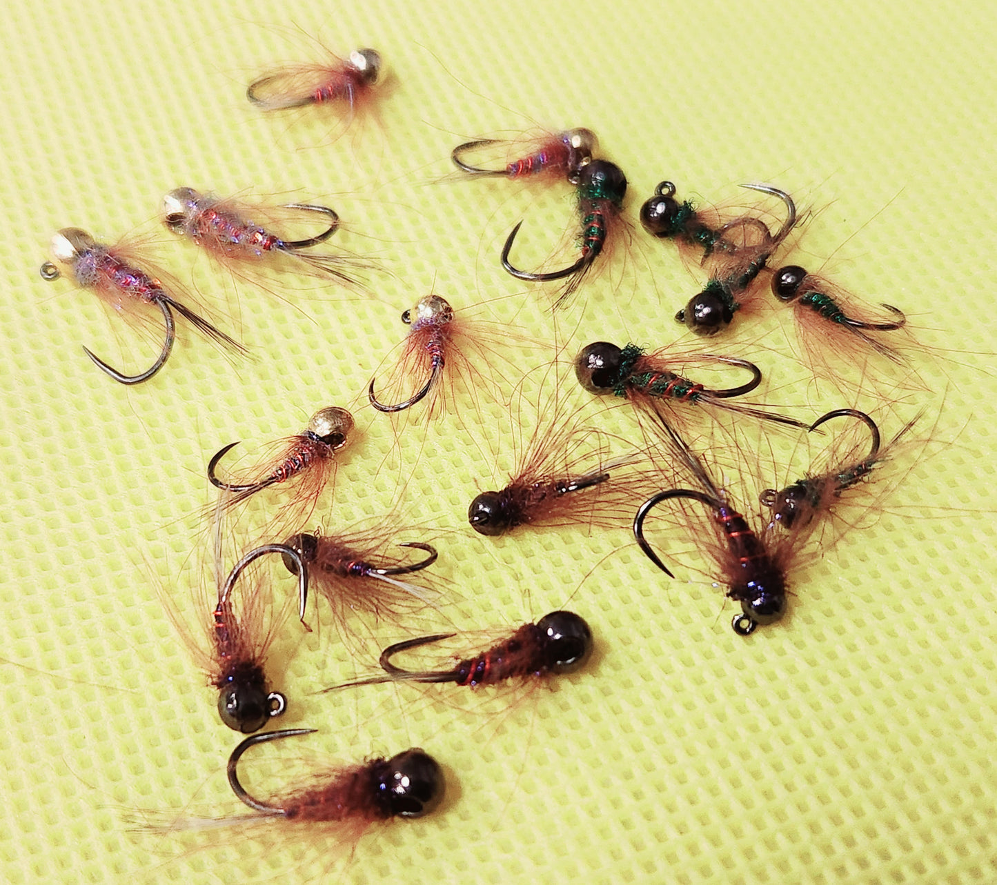 Duracell Jig Fly, Tungsten Bead Head Duracell Trout Fly, 3 colors,#14, #16, #18