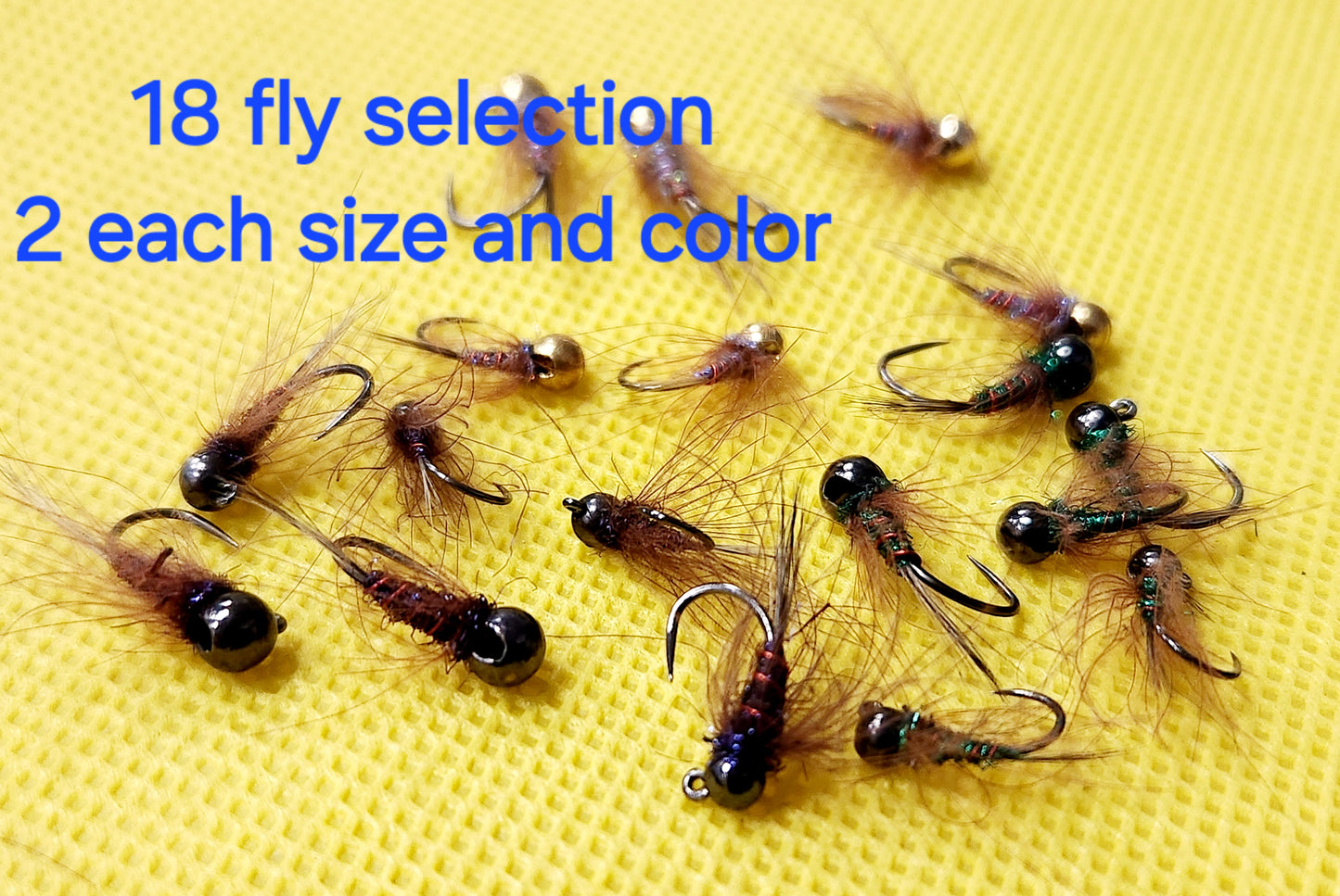 Duracell Jig Fly, Tungsten Bead Head Duracell Trout Fly, 3 colors,#14, #16, #18