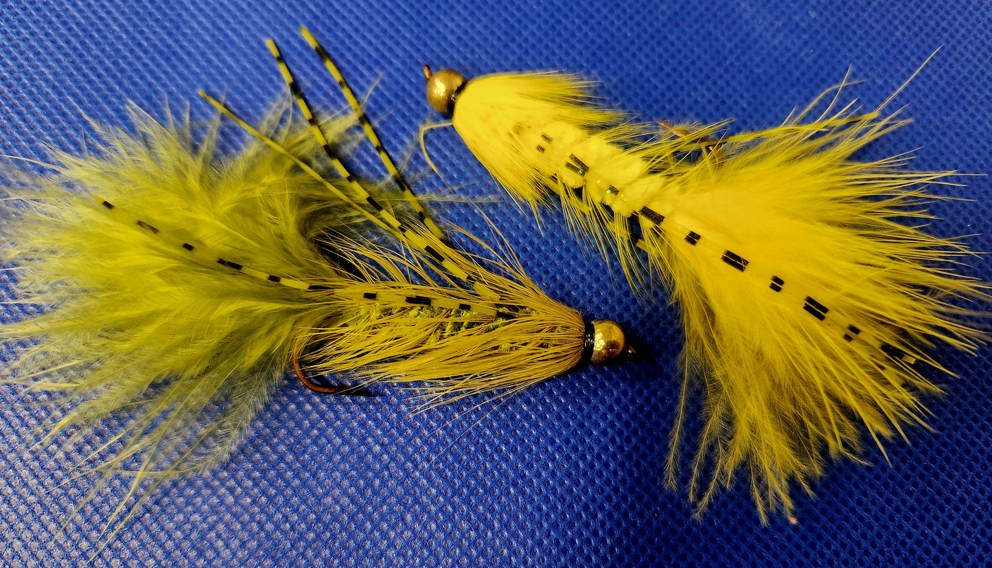 5 Bead Head Rubber Leg Wooly Bugger, 5 Wooly Bugger