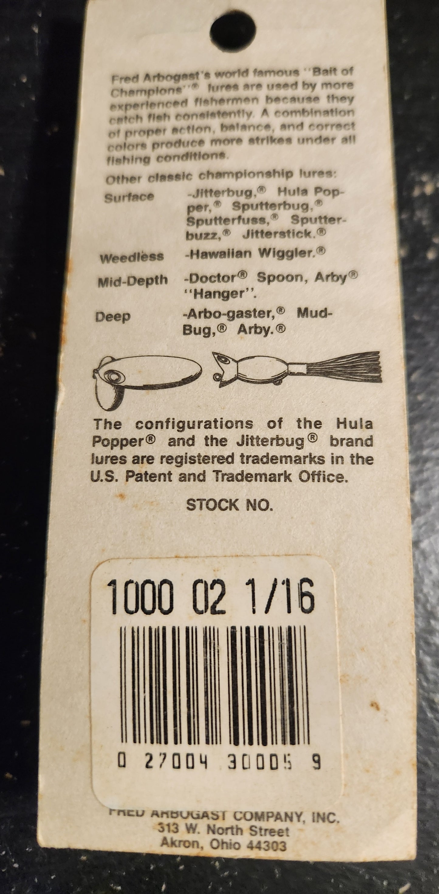 Vintage Fred Arboghast Fly Rod Popper Red and White