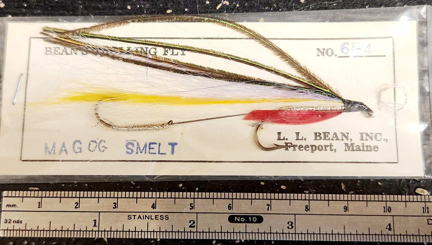 Vintage Magog Smelt Trolling Fly 4", Magog Smelt Tandem Streamer Fly