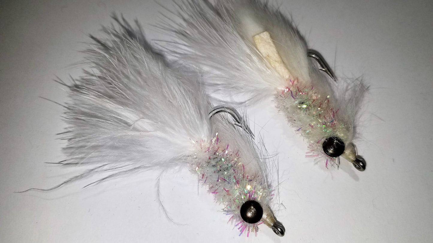 White Bait Streamer Fly, Saltwater White Bait, Fresh Water White Bait, Schminnow Fly