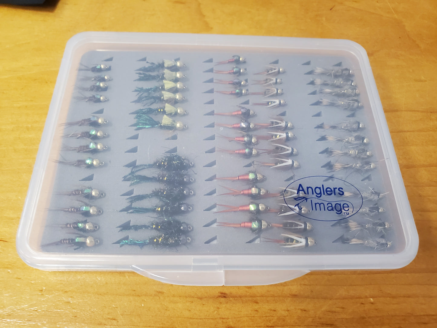 66 Bead Head Nymph Trout Flies in fly Box, Trout Fly Assortment, Nymph Selection