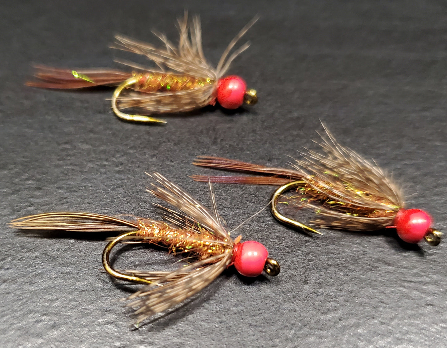 Ken's Red Head Strymph SELECTION, Bead Head Nymph SELECTION, 6 BH Nymphs, BH Wet Fly, Wet Fly