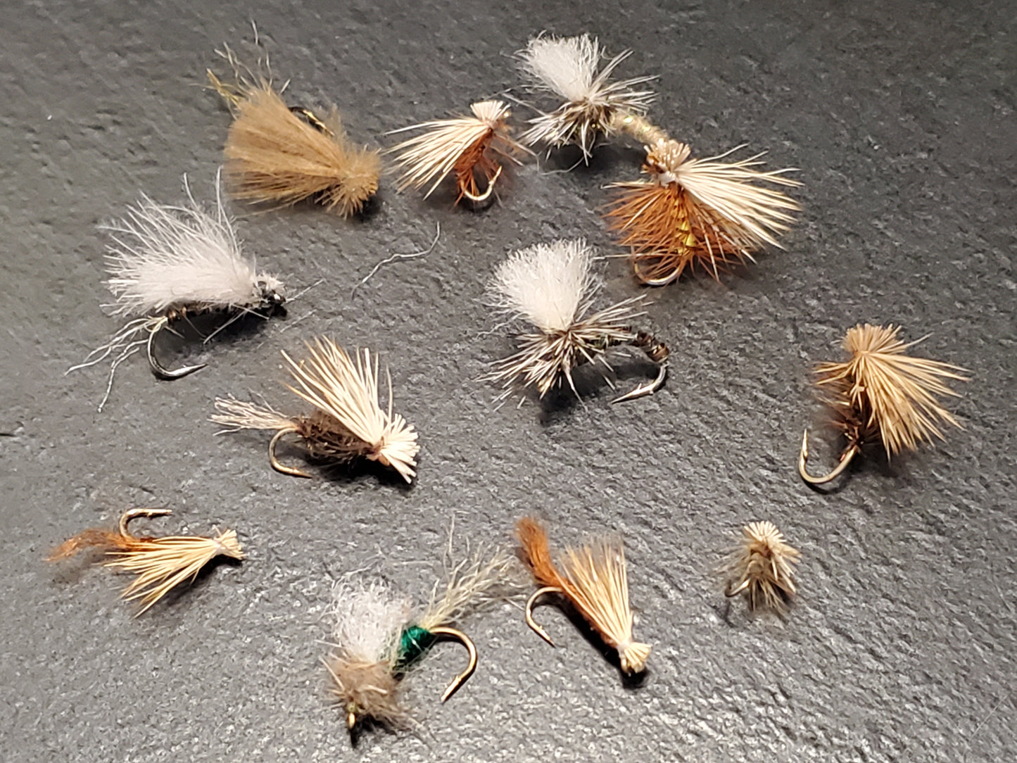 Dozen Mixed Caddis Dry Flies, 12 Fly Caddis Selection