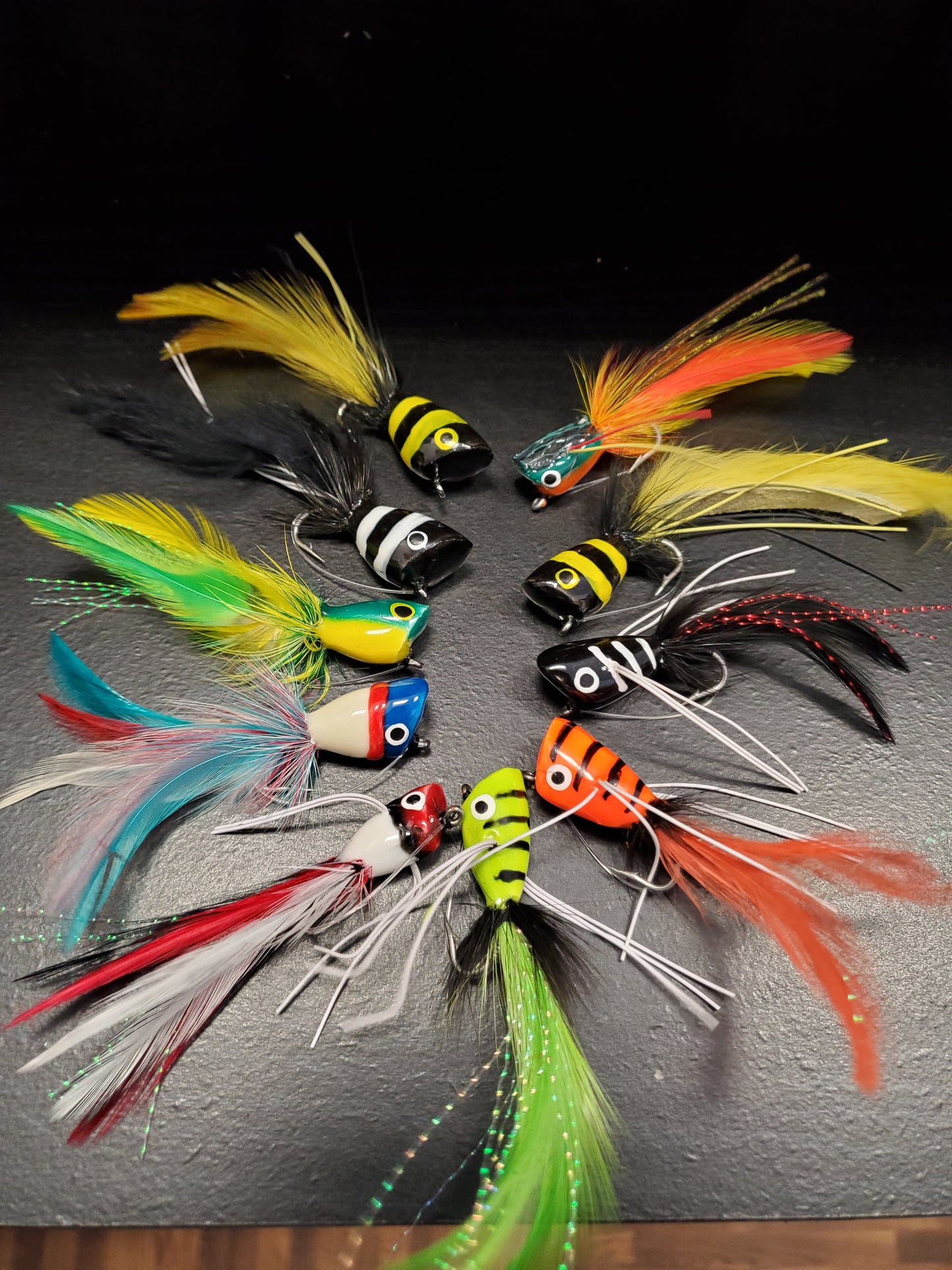 10 Bass Popper Selection, Salt Water Poppers
