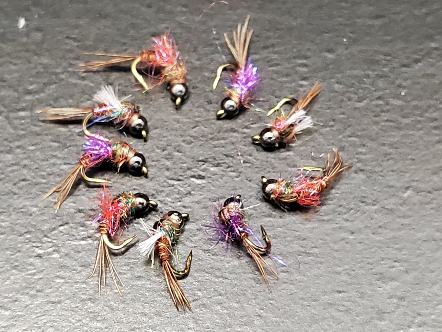 Trigger Nymph Selection, Tungsten Trigger Nymph Selection - 12 Flies