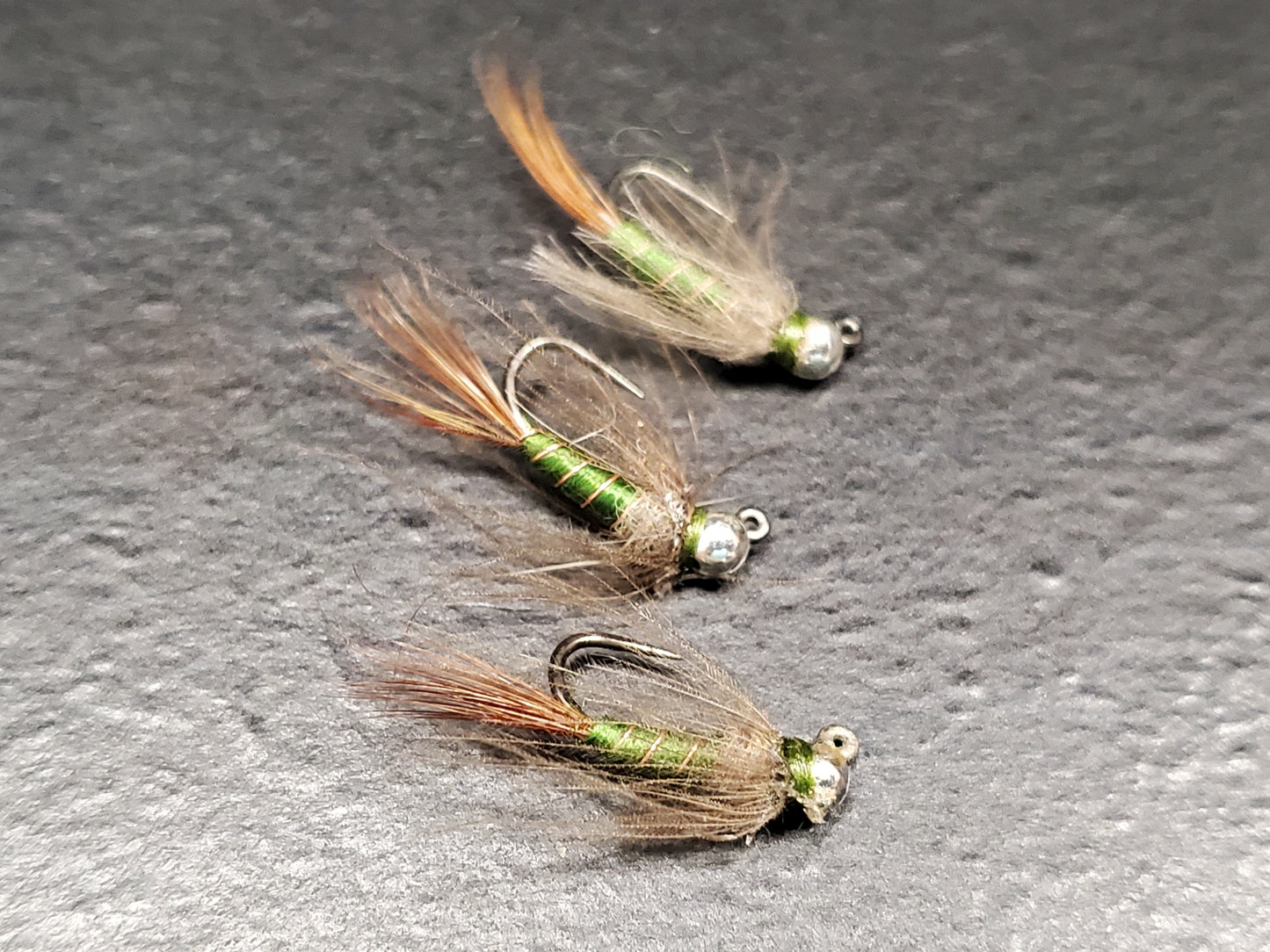 Tungsten Bead CDC Trout Jigs, Jig Fly, Jig Flies, Bead Head Nymphs
