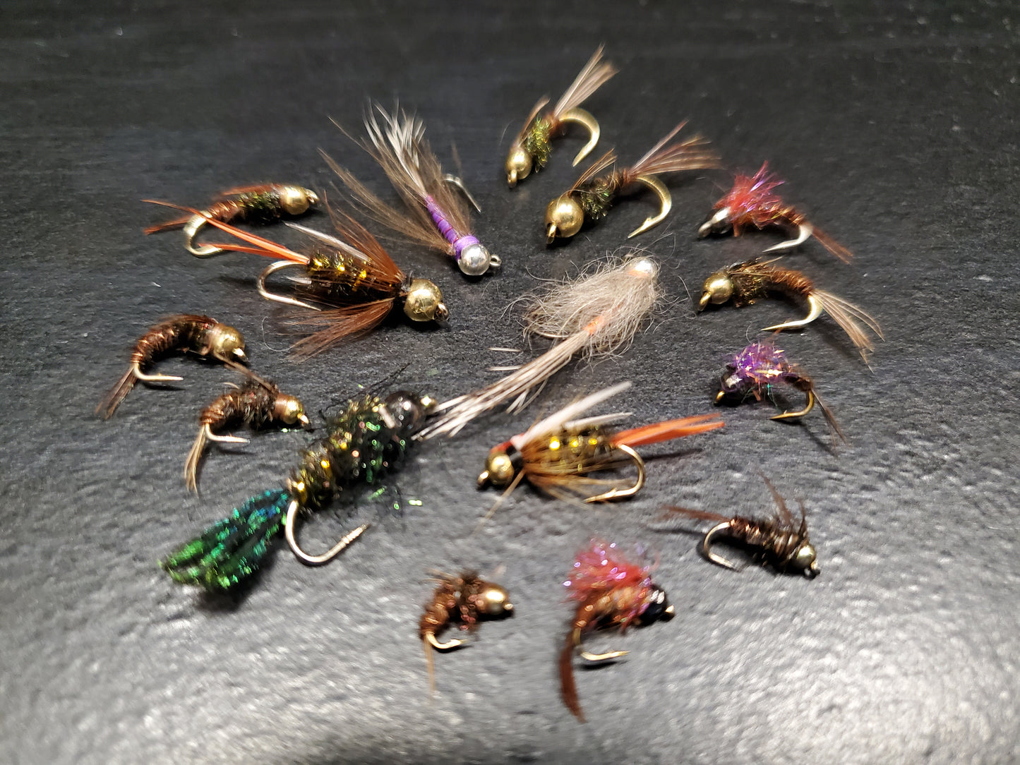 Tungsten Bead Head Trout Selection 16 Fly Selection, Bead Head nymph, BH Nymp