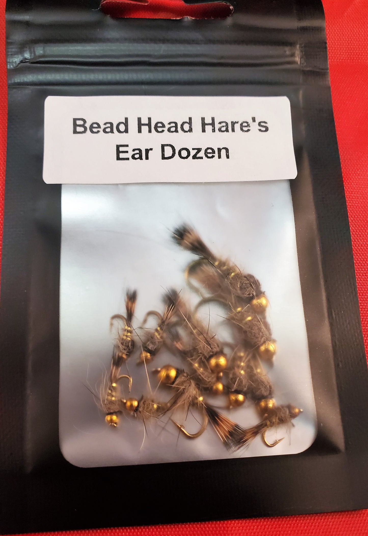 Bead Head Hare's Ear Nymph Selection, 12 Bead Head Hare's Ear Nymphs, Mixed Size Hare's Ear Nymph