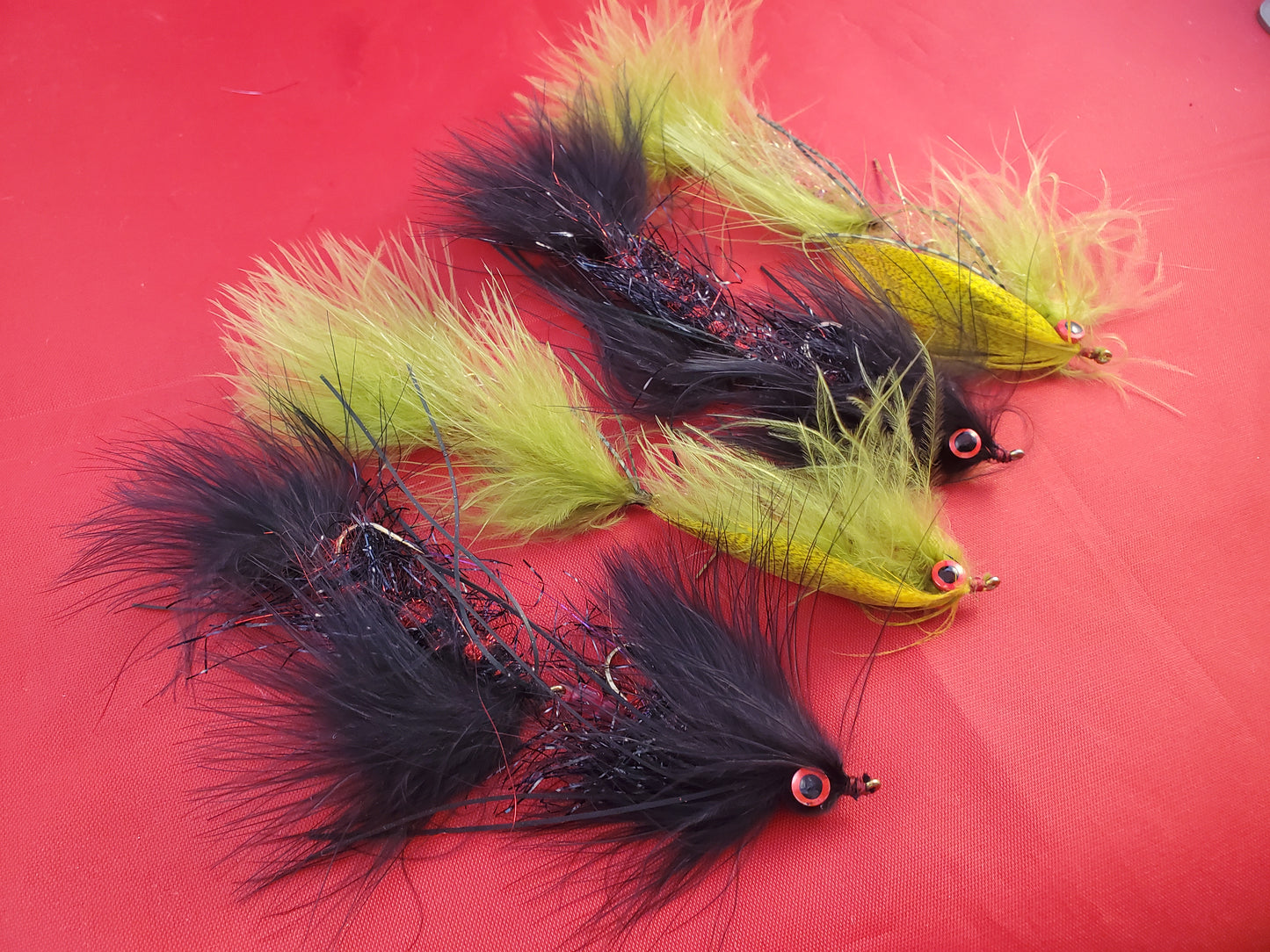 Ken's Upper Delaware Peanut Streamer, Circus Peanut, Articulated Streamer Fly