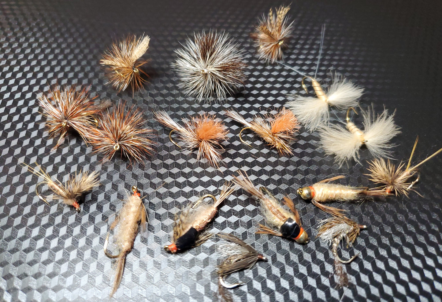 March Brown Life Cycle Selection, March Brown Nymph, March Brown Dry Fly, 19 March Brown Flies
