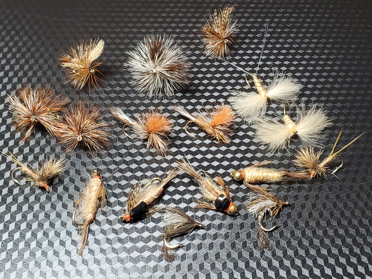 March Brown Life Cycle Selection, March Brown Nymph, March Brown Dry Fly, 19 March Brown Flies