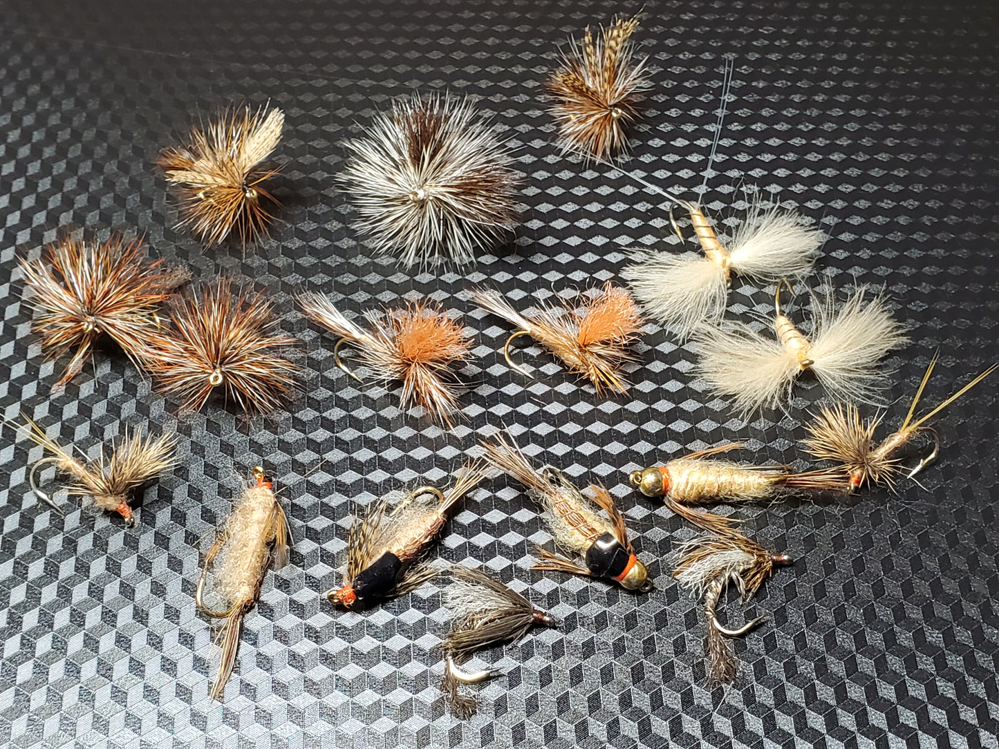 March Brown Life Cycle Selection, March Brown Nymph, March Brown Dry Fly, 19 March Brown Flies