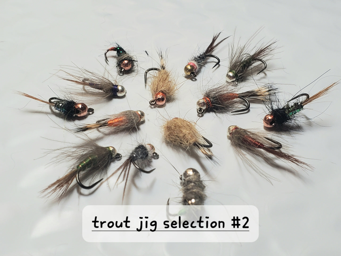 Tungsten Trout Jig Selection #2, Trout Jig, Trout Jig Nymph, 14 Trout Jigs
