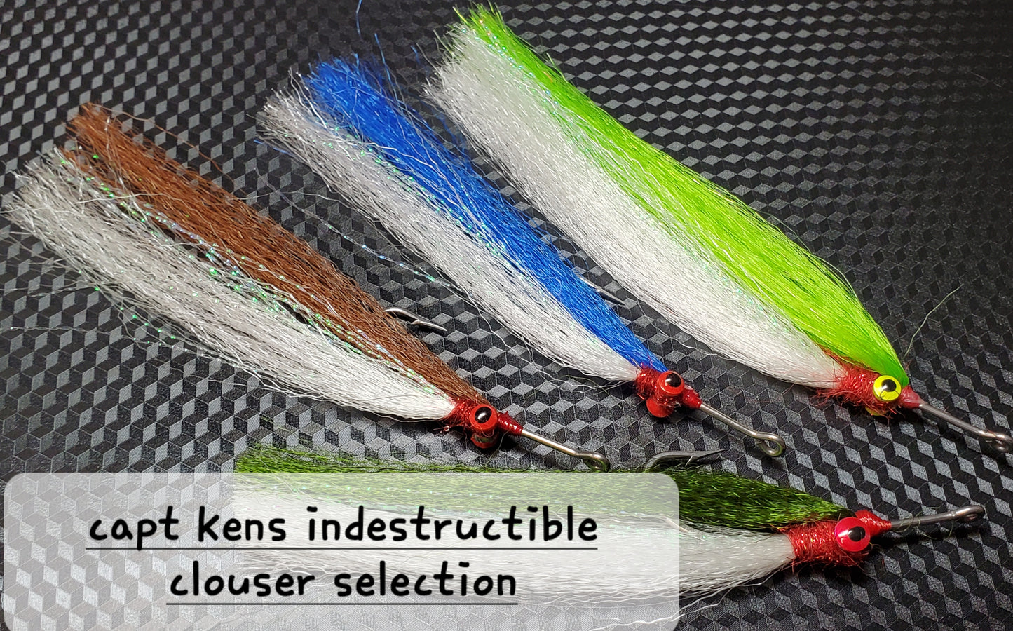 3 Indestructible Clouser Minnow, Clouser Minnow. Salt Water Clouser Minnow