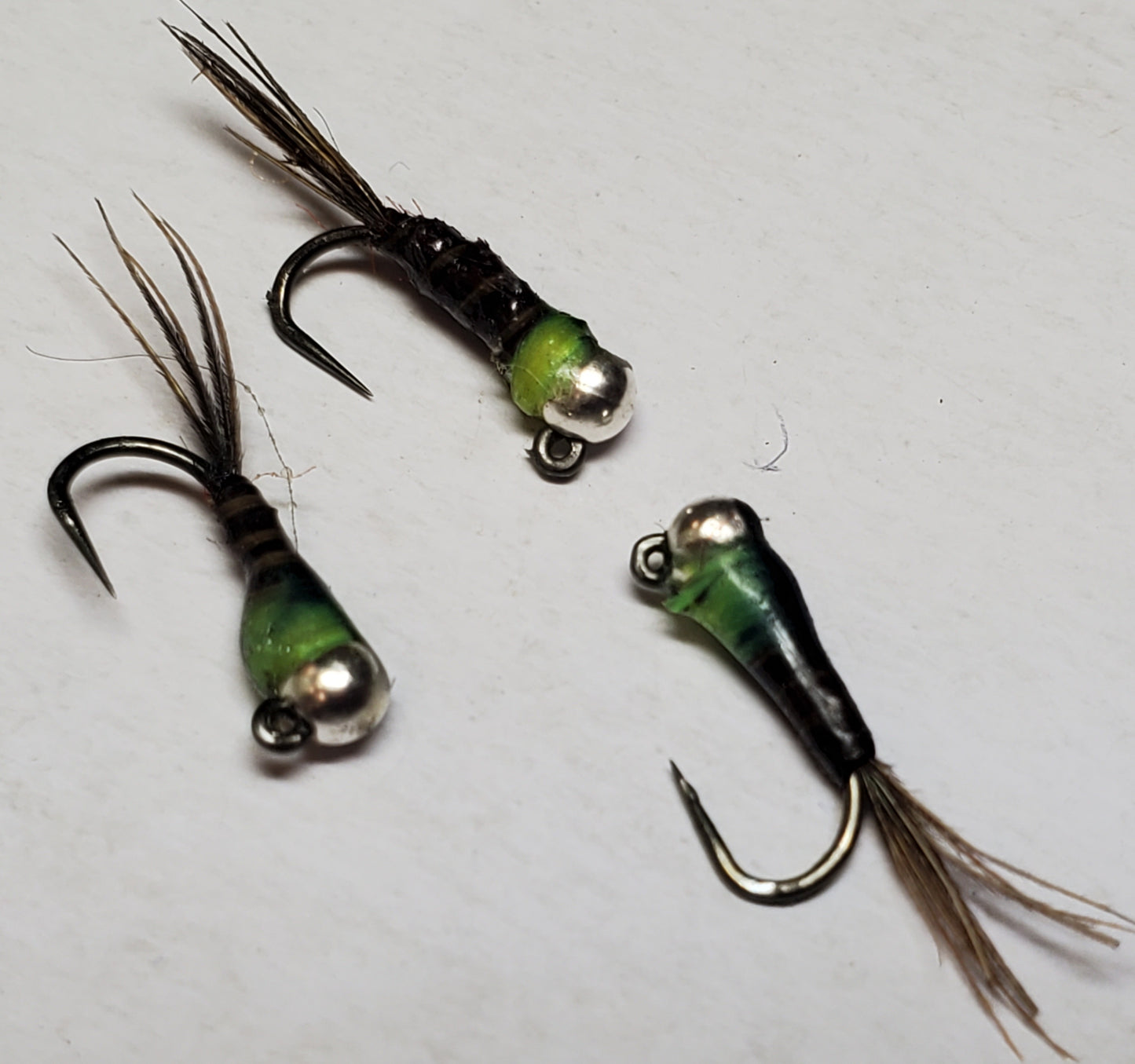 Perdigon Nymph, Tungsten Perdigon Nymph, Perdigon Nymph Green Hot Spot
