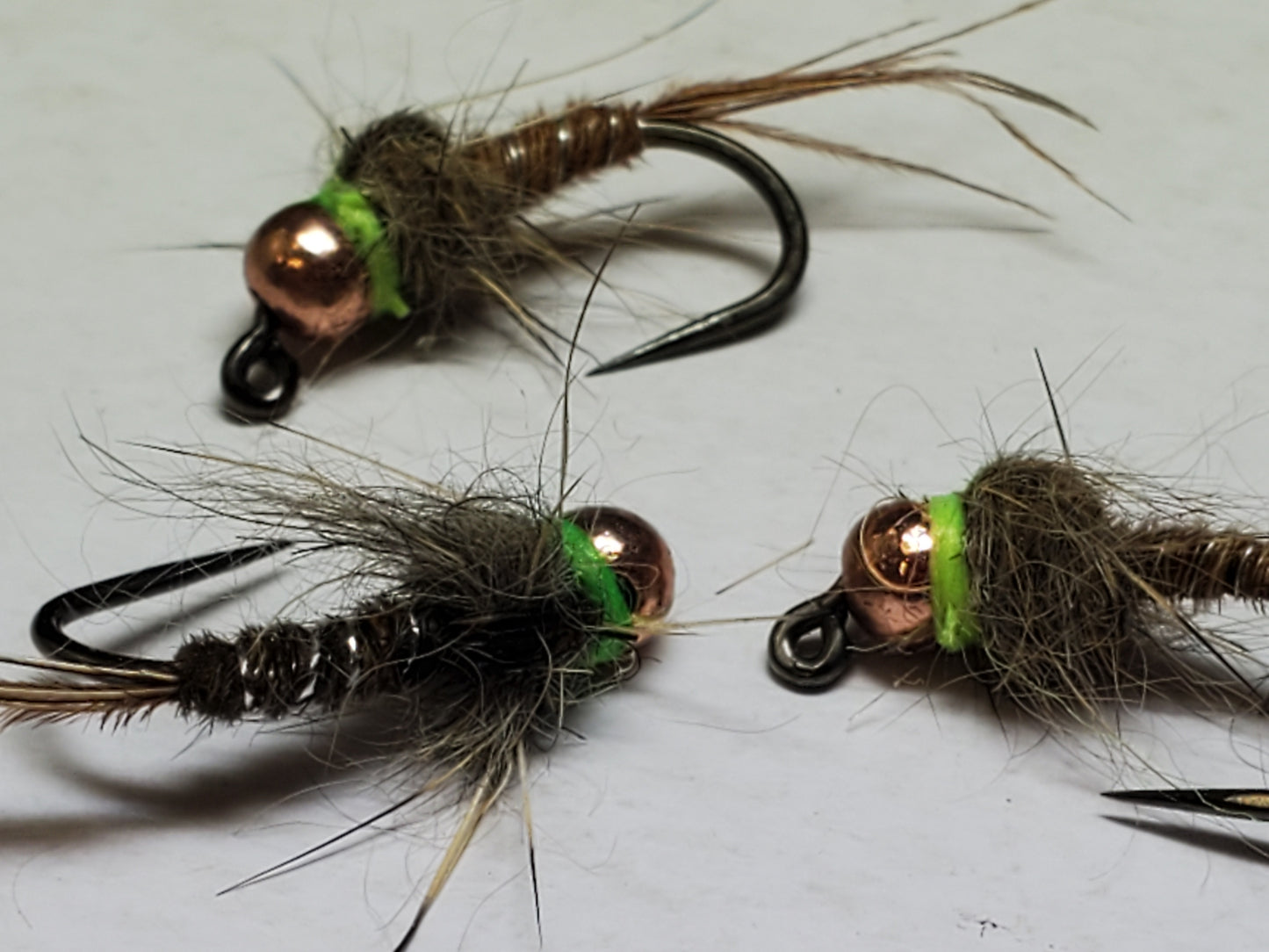 Trout Jig -Green Hot Spot, Tungsten Bead Head Trout Jig, Trout Jig Nymph, Bead Head Nymph,