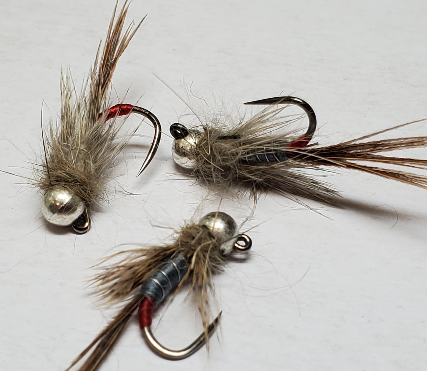 Trout Jig, Tungsten Bead Head Trout Jig, Trout Jig Nymph, Bead Head Nymph, Trout Jig Gray and Red