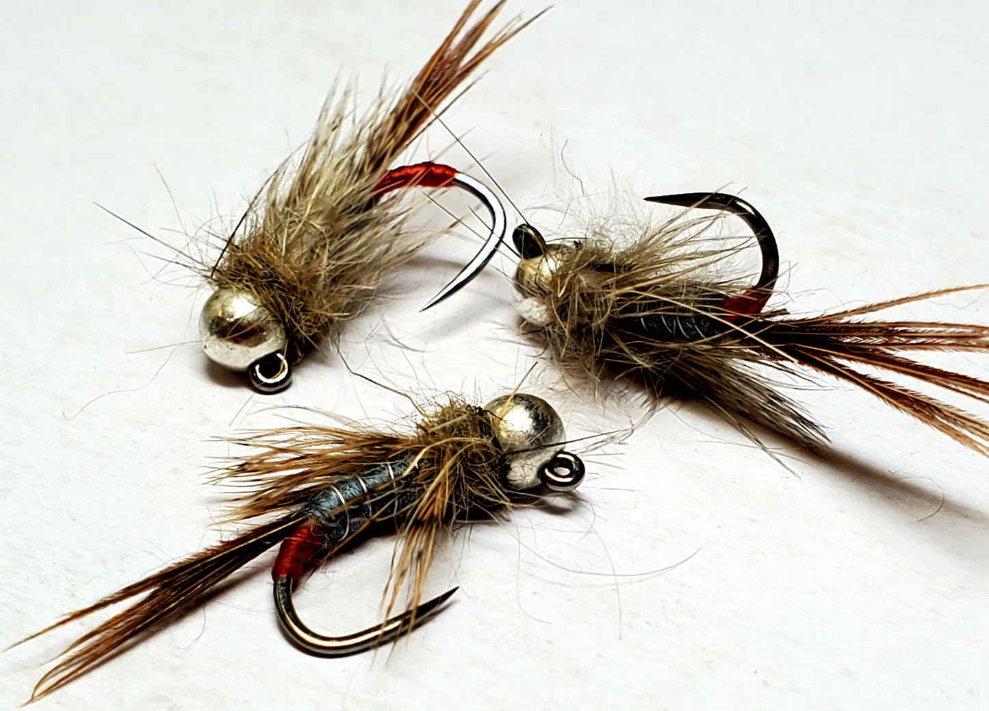 Trout Jig, Tungsten Bead Head Trout Jig, Trout Jig Nymph, Bead Head Nymph, Trout Jig Gray and Red
