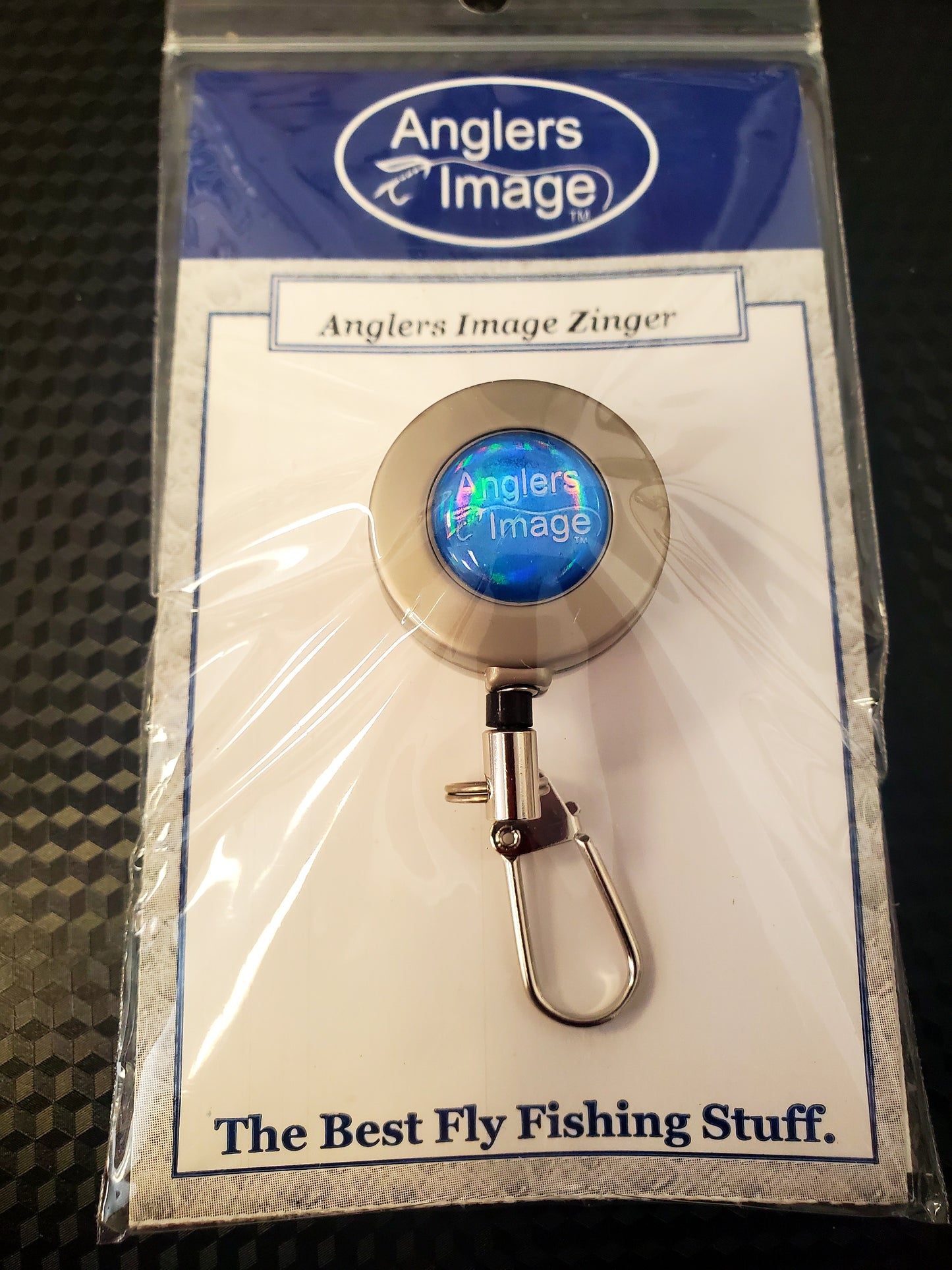 Anglers image zinger pin on
