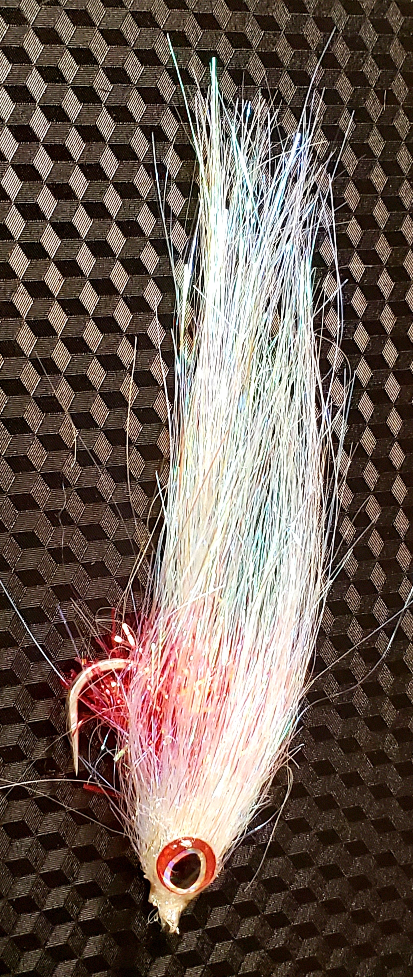Red and White Salt Water Baitfish, Salt Water Baitfish, Glass Minnow Fly
