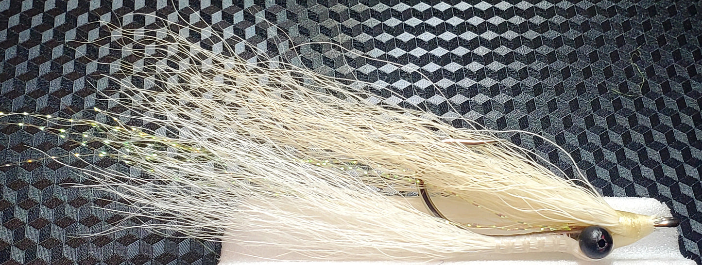 Tan / White Clouser Minnow, Salt Water Clouser Minnow