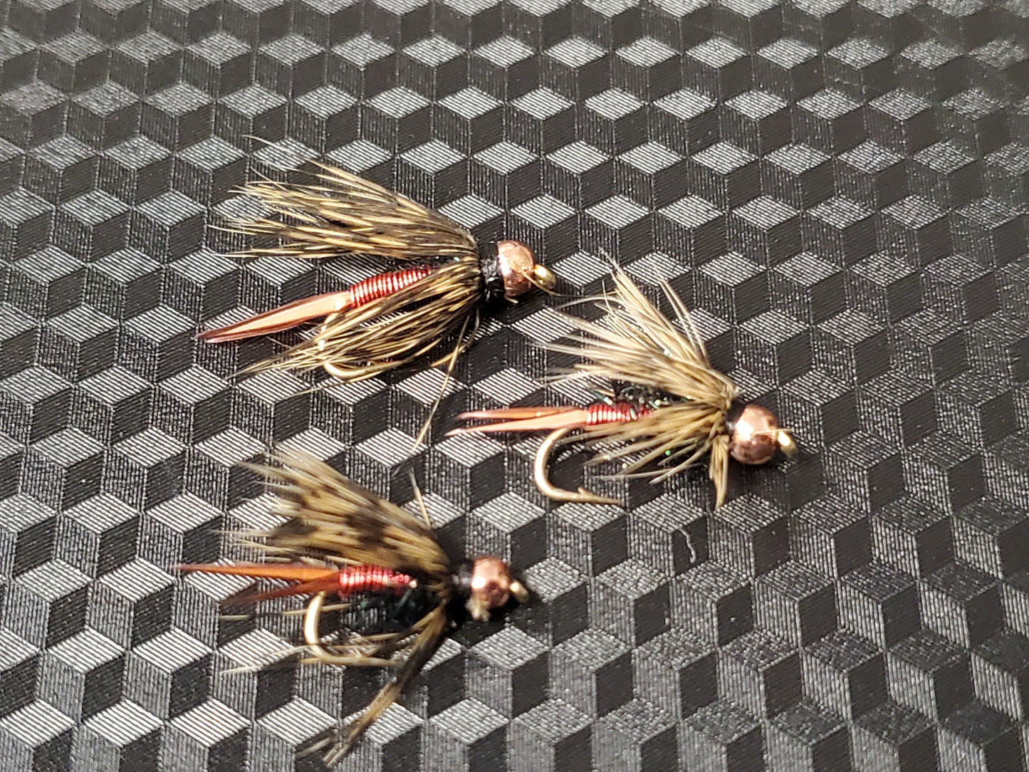 12 Copper John Soft Hackle Selection, Red Copper Soft Hackle John Selection, Mixed Dozen Copper John
