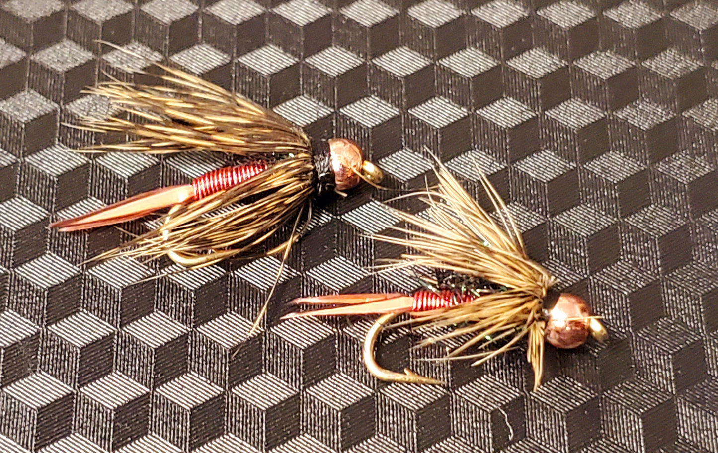 12 Copper John Soft Hackle Selection, Red Copper Soft Hackle John Selection, Mixed Dozen Copper John