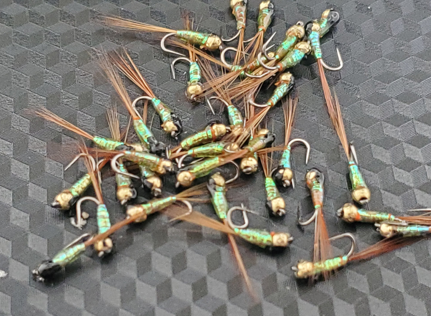 Tungsten Bead Perdigon Nymph, Tungsten Perdigon Nymph, Perdigon Nymph Green Flash