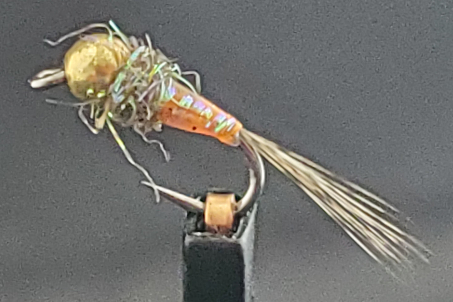 Tungsten Bead Perdigon Nymph, Tungsten Perdigon Nymph, Perdigon Nymph Orange Body
