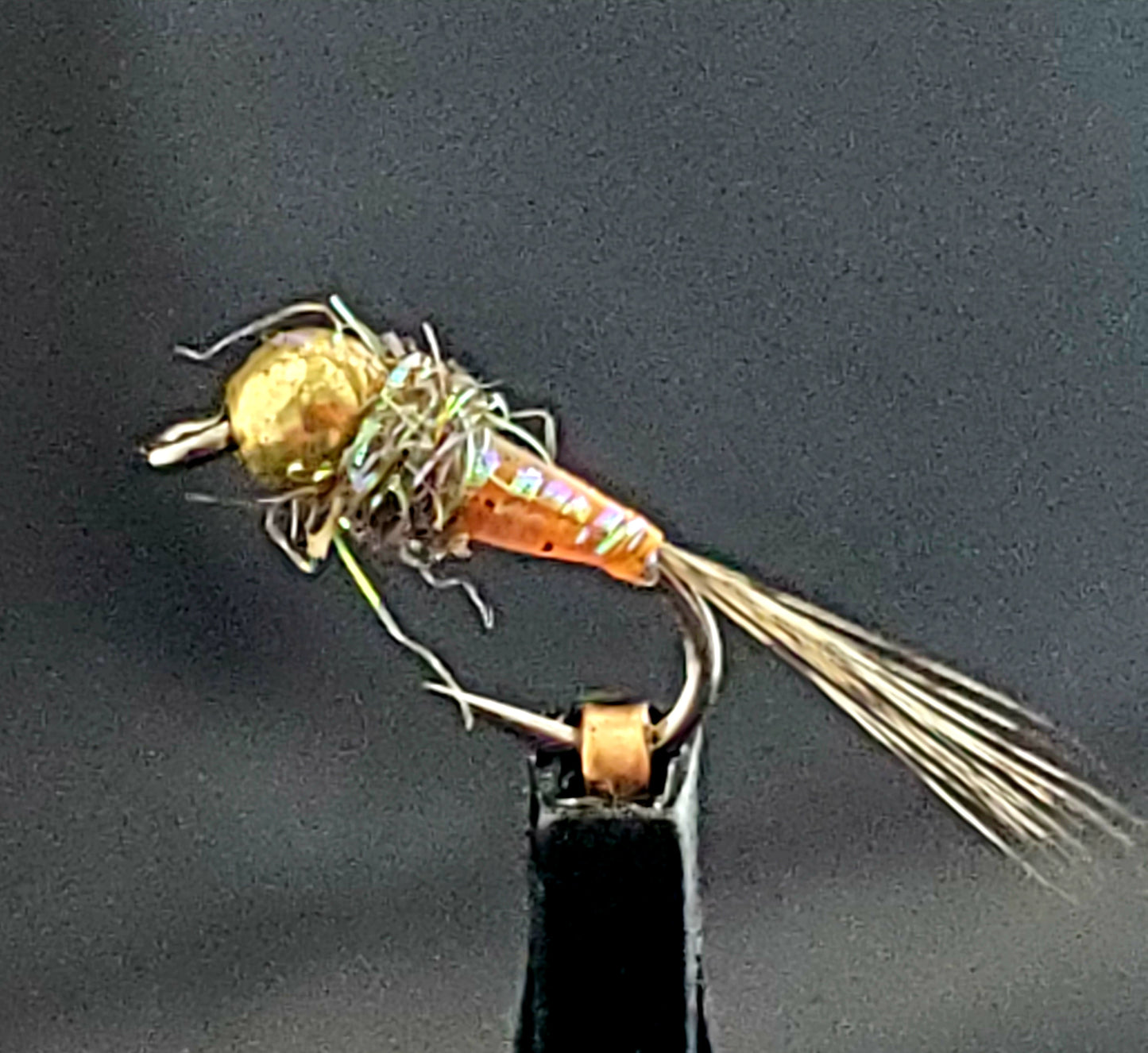 Tungsten Bead Perdigon Nymph, Tungsten Perdigon Nymph, Perdigon Nymph Orange Body