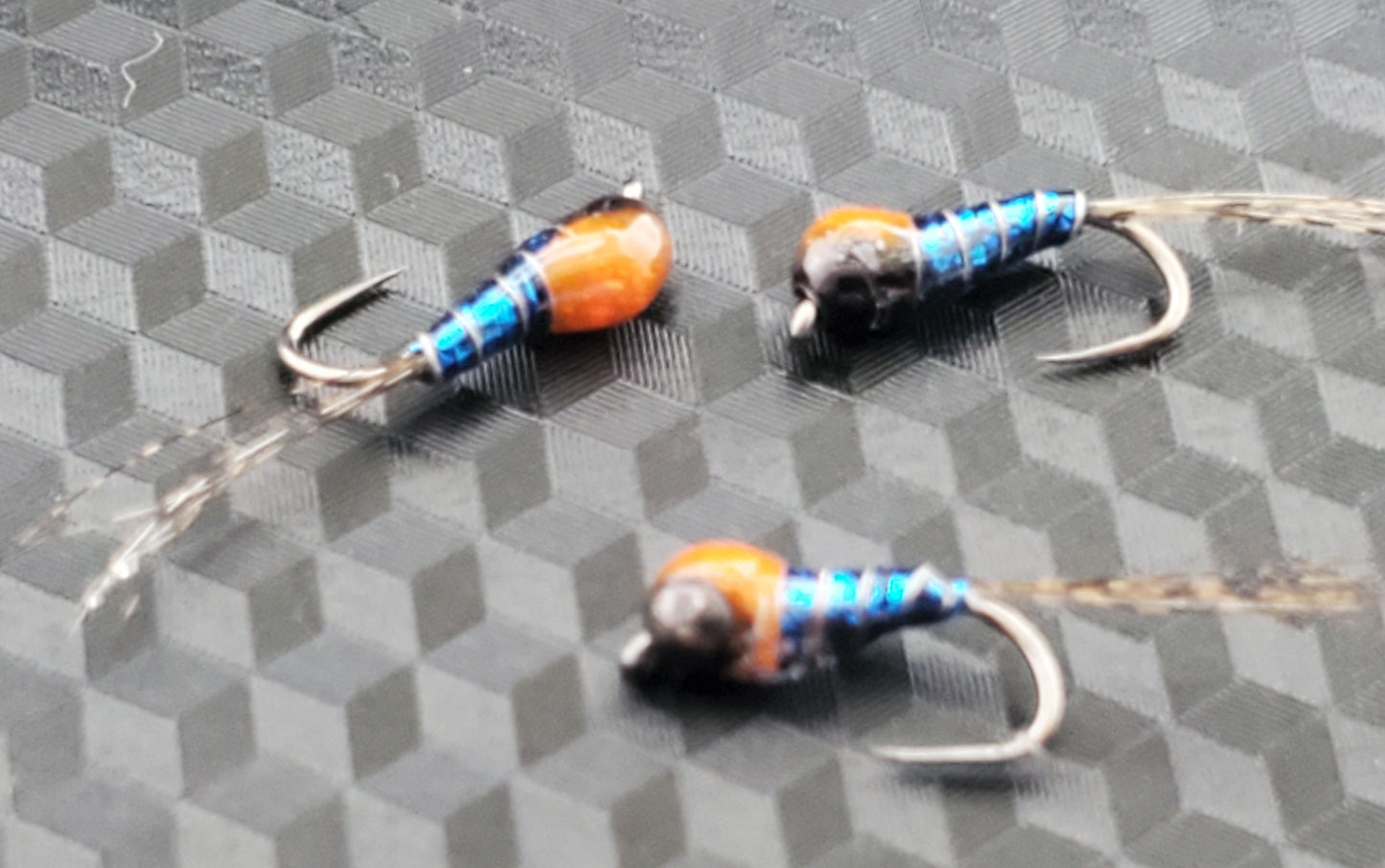 Tungsten Bead Perdigon Nymph, Tungsten Perdigon Nymph, Perdigon Nymph Blue Hot Spot