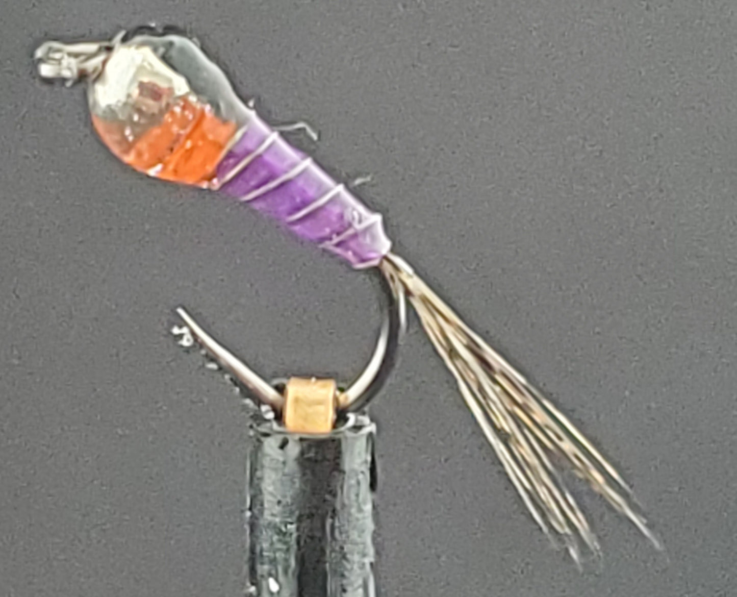 Tungsten Bead Perdigon Nymph, Tungsten Perdigon Nymph, Perdigon Nymph Purple Hot Spot