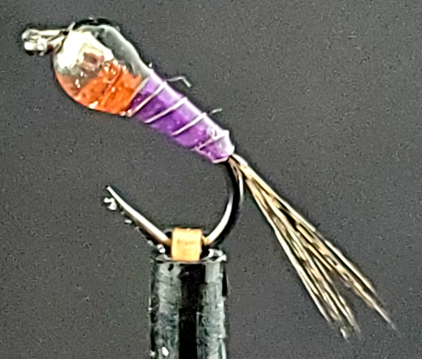 Tungsten Bead Perdigon Nymph, Tungsten Perdigon Nymph, Perdigon Nymph Purple Hot Spot
