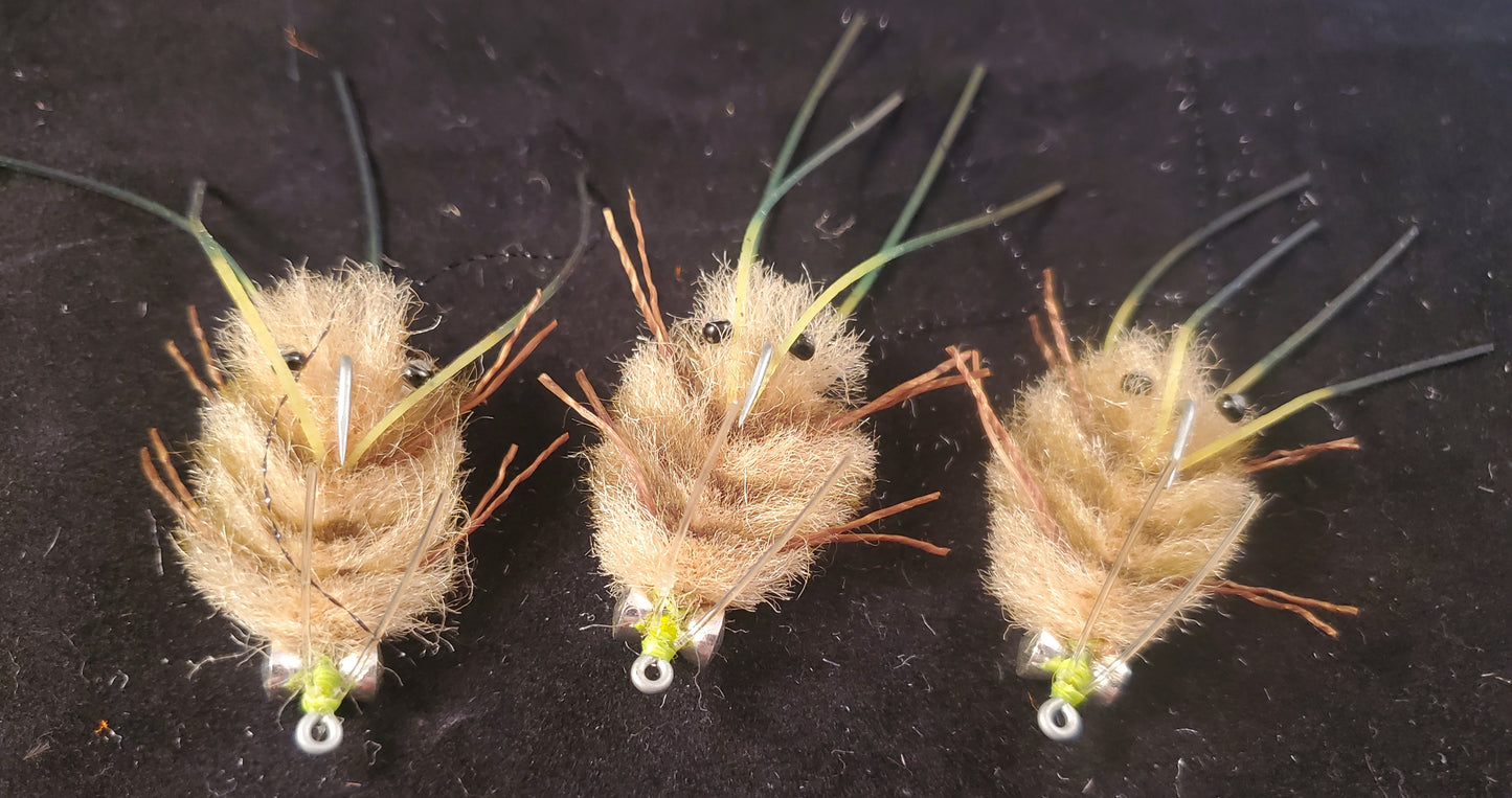 Sand Crab Fly, Permit Crab Fly, Bonefish Crab Fly, Crab Fly, Merkin Crab