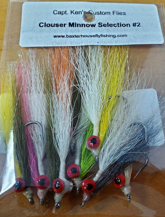 Clouser Minnow Selection #2 - 8 Different Color Patterns