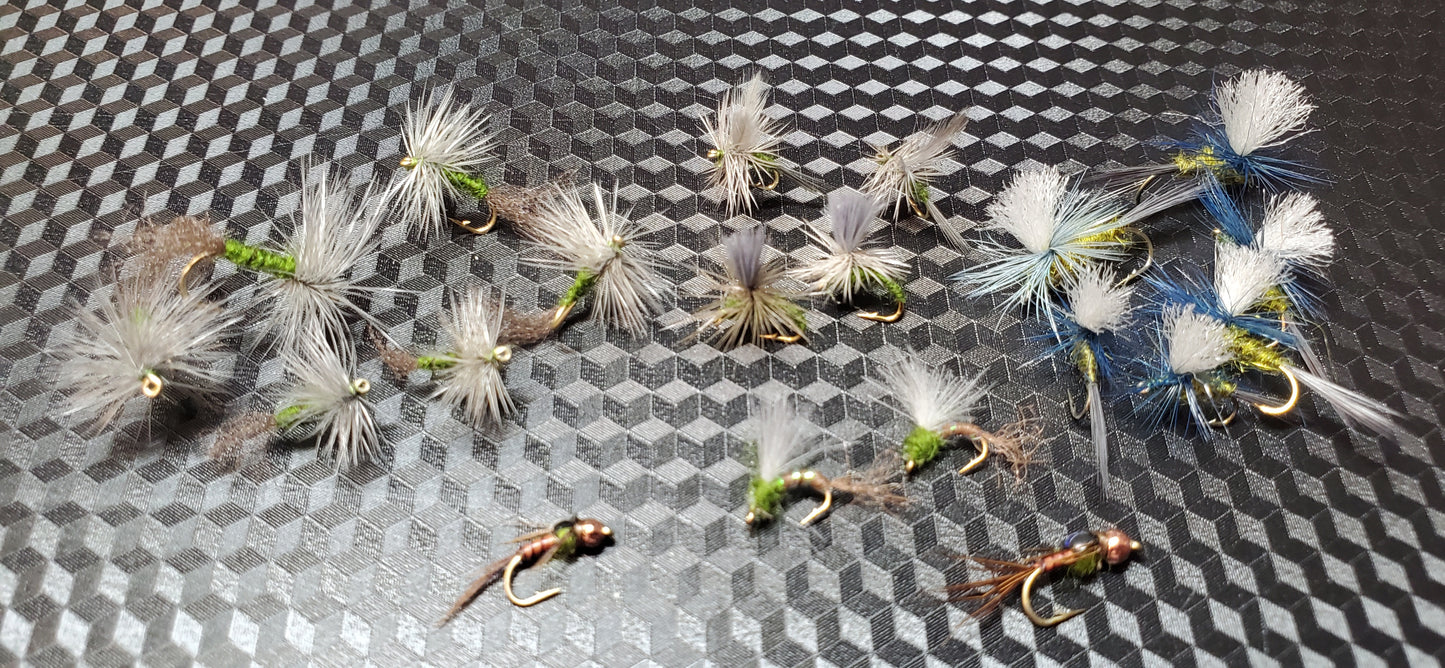 Blue Wing Olive Life Cycle Fly Selection, BWO Fly Selection 20 Flies