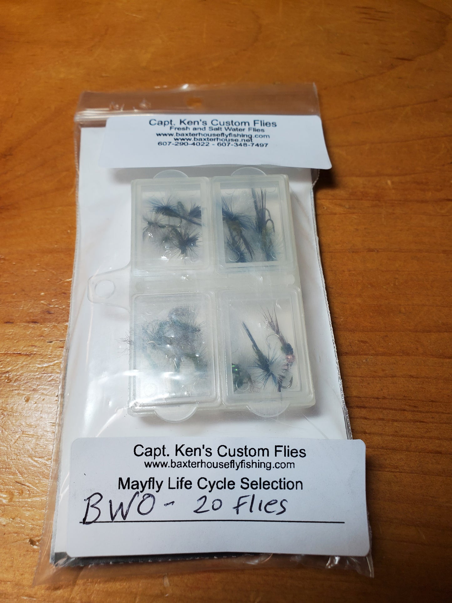 Blue Wing Olive Life Cycle Fly Selection, BWO Fly Selection 20 Flies