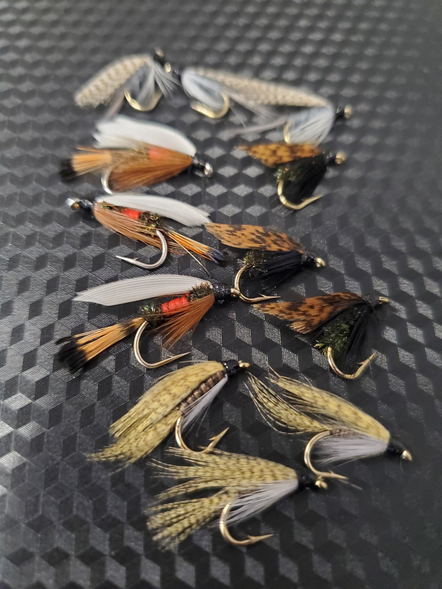 12 Fly Fishing Lures Flies Assortment Mix Flies Handmade Natural