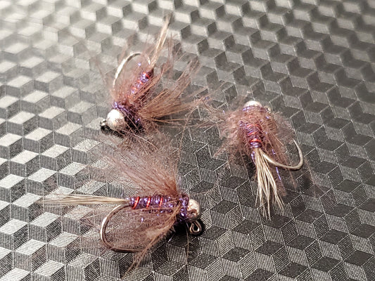 Duracell Jig Fly, Tungsten Bead Head Duracell Trout Fly, 3 colors,#14, #16, #18